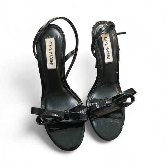 Steve Madden Glossy Black Stiletto Heels - Picture 3 of 3